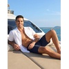 image:imageCOOFANDY Mens Casual Cotton Linen Shorts Elastic Waist Drawstring Shorts Summer Beach VacationNavy Blue