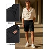 image:imageCOOFANDY Mens Shorts Casual 9 Lightweight Cotton Comfort Stretch Dress Shots Summer Beach with PocketsBlack