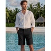 image:imageCOOFANDY Mens Shorts Casual 9 Lightweight Cotton Comfort Stretch Dress Shots Summer Beach with PocketsBlack