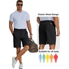 image:imageCOOFANDY Mens Shorts Casual 9 Lightweight Cotton Comfort Stretch Dress Shots Summer Beach with PocketsBlack