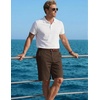 image:imageCOOFANDY Mens Shorts Casual 9 Lightweight Cotton Comfort Stretch Dress Shots Summer Beach with PocketsBrown