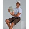 image:imageCOOFANDY Mens Shorts Casual 9 Lightweight Cotton Comfort Stretch Dress Shots Summer Beach with PocketsBrown