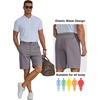 image:imageCOOFANDY Mens Shorts Casual 9 Lightweight Cotton Comfort Stretch Dress Shots Summer Beach with PocketsDark Gray