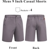 image:imageCOOFANDY Mens Shorts Casual 9 Lightweight Cotton Comfort Stretch Dress Shots Summer Beach with PocketsDark Gray