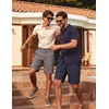 image:imageCOOFANDY Mens Shorts Casual 9 Lightweight Cotton Comfort Stretch Dress Shots Summer Beach with PocketsDark Gray