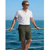 image:imageCOOFANDY Mens Shorts Casual 9 Lightweight Cotton Comfort Stretch Dress Shots Summer Beach with PocketsGreen