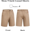 image:imageCOOFANDY Mens Shorts Casual 9 Lightweight Cotton Comfort Stretch Dress Shots Summer Beach with PocketsKhaki