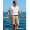 image:imageCOOFANDY Mens Shorts Casual 9 Lightweight Cotton Comfort Stretch Dress Shots Summer Beach with PocketsKhaki