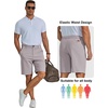 image:imageCOOFANDY Mens Shorts Casual 9 Lightweight Cotton Comfort Stretch Dress Shots Summer Beach with PocketsLight Gray