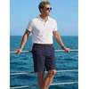 image:imageCOOFANDY Mens Shorts Casual 9 Lightweight Cotton Comfort Stretch Dress Shots Summer Beach with PocketsNavy