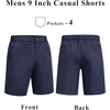 image:imageCOOFANDY Mens Shorts Casual 9 Lightweight Cotton Comfort Stretch Dress Shots Summer Beach with PocketsNavy