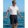 image:imageCOOFANDY Mens Shorts Casual 9 Lightweight Cotton Comfort Stretch Dress Shots Summer Beach with PocketsNavy Blue