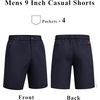 image:imageCOOFANDY Mens Shorts Casual 9 Lightweight Cotton Comfort Stretch Dress Shots Summer Beach with PocketsNavy Blue