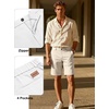 image:imageCOOFANDY Mens Shorts Casual 9 Lightweight Cotton Comfort Stretch Dress Shots Summer Beach with PocketsWhite