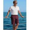image:imageCOOFANDY Mens Shorts Casual 9 Lightweight Cotton Comfort Stretch Dress Shots Summer Beach with PocketsWine