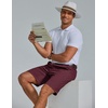 image:imageCOOFANDY Mens Shorts Casual 9 Lightweight Cotton Comfort Stretch Dress Shots Summer Beach with PocketsWine