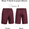 image:imageCOOFANDY Mens Shorts Casual 9 Lightweight Cotton Comfort Stretch Dress Shots Summer Beach with PocketsWine