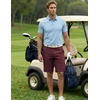 image:imageCOOFANDY Mens Shorts Casual 9 Lightweight Cotton Comfort Stretch Dress Shots Summer Beach with PocketsWine