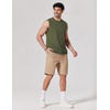 image:imageCOOFANDY Mens Sleeveless Shirts Cotton Workout Tank Tops Muscle Cut Off Shirt Summer Beach Casual Washed TeeArmy Green