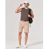image:imageCOOFANDY Mens Sleeveless Shirts Cotton Workout Tank Tops Muscle Cut Off Shirt Summer Beach Casual Washed TeeBrown