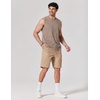 image:imageCOOFANDY Mens Sleeveless Shirts Cotton Workout Tank Tops Muscle Cut Off Shirt Summer Beach Casual Washed TeeKhaki