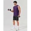 image:imageCOOFANDY Mens Sleeveless Shirts Cotton Workout Tank Tops Muscle Cut Off Shirt Summer Beach Casual Washed TeePurple