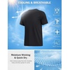 image:imageCOOFANDY Mens Swim Shirt Short Sleeve UPF 50 Sun Shirts Rash Guard Quick Dry Beach Water T Shirts for MenBlack
