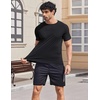 image:imageCOOFANDY Mens Swim Shirt Short Sleeve UPF 50 Sun Shirts Rash Guard Quick Dry Beach Water T Shirts for MenBlack