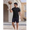 image:imageCOOFANDY Mens Swim Shirt Short Sleeve UPF 50 Sun Shirts Rash Guard Quick Dry Beach Water T Shirts for MenBlack