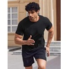 image:imageCOOFANDY Mens Swim Shirt Short Sleeve UPF 50 Sun Shirts Rash Guard Quick Dry Beach Water T Shirts for MenBlack