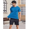 image:imageCOOFANDY Mens Swim Shirt Short Sleeve UPF 50 Sun Shirts Rash Guard Quick Dry Beach Water T Shirts for MenBlue