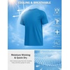 image:imageCOOFANDY Mens Swim Shirt Short Sleeve UPF 50 Sun Shirts Rash Guard Quick Dry Beach Water T Shirts for MenBlue