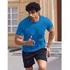 image:imageCOOFANDY Mens Swim Shirt Short Sleeve UPF 50 Sun Shirts Rash Guard Quick Dry Beach Water T Shirts for MenBlue