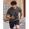 image:imageCOOFANDY Mens Swim Shirt Short Sleeve UPF 50 Sun Shirts Rash Guard Quick Dry Beach Water T Shirts for MenDark Gray
