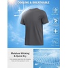 image:imageCOOFANDY Mens Swim Shirt Short Sleeve UPF 50 Sun Shirts Rash Guard Quick Dry Beach Water T Shirts for MenDark Gray