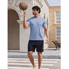 image:imageCOOFANDY Mens Swim Shirt Short Sleeve UPF 50 Sun Shirts Rash Guard Quick Dry Beach Water T Shirts for MenLight Blue
