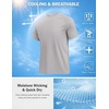 image:imageCOOFANDY Mens Swim Shirt Short Sleeve UPF 50 Sun Shirts Rash Guard Quick Dry Beach Water T Shirts for MenLight Gray