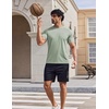 image:imageCOOFANDY Mens Swim Shirt Short Sleeve UPF 50 Sun Shirts Rash Guard Quick Dry Beach Water T Shirts for MenLight Green
