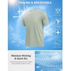 image:imageCOOFANDY Mens Swim Shirt Short Sleeve UPF 50 Sun Shirts Rash Guard Quick Dry Beach Water T Shirts for MenLight Green