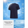 image:imageCOOFANDY Mens Swim Shirt Short Sleeve UPF 50 Sun Shirts Rash Guard Quick Dry Beach Water T Shirts for MenNavy Blue