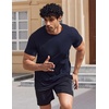 image:imageCOOFANDY Mens Swim Shirt Short Sleeve UPF 50 Sun Shirts Rash Guard Quick Dry Beach Water T Shirts for MenNavy Blue