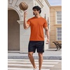 image:imageCOOFANDY Mens Swim Shirt Short Sleeve UPF 50 Sun Shirts Rash Guard Quick Dry Beach Water T Shirts for MenOrange