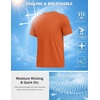image:imageCOOFANDY Mens Swim Shirt Short Sleeve UPF 50 Sun Shirts Rash Guard Quick Dry Beach Water T Shirts for MenOrange