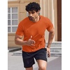image:imageCOOFANDY Mens Swim Shirt Short Sleeve UPF 50 Sun Shirts Rash Guard Quick Dry Beach Water T Shirts for MenOrange