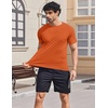 image:imageCOOFANDY Mens Swim Shirt Short Sleeve UPF 50 Sun Shirts Rash Guard Quick Dry Beach Water T Shirts for MenOrange