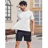 image:imageCOOFANDY Mens Swim Shirt Short Sleeve UPF 50 Sun Shirts Rash Guard Quick Dry Beach Water T Shirts for MenWhite