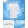 image:imageCOOFANDY Mens Swim Shirt Short Sleeve UPF 50 Sun Shirts Rash Guard Quick Dry Beach Water T Shirts for MenWhite