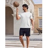image:imageCOOFANDY Mens Swim Shirt Short Sleeve UPF 50 Sun Shirts Rash Guard Quick Dry Beach Water T Shirts for MenWhite