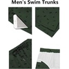 image:imageCOOFANDY Mens Swim Trunks Quick Dry Board Shorts Swimsuit Swimwear Bathing SuitPrinted Army Green