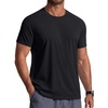 image:imageCOOFANDY Mens Swim Shirt Short Sleeve UPF 50 Sun Shirts Rash Guard Quick Dry Beach Water T Shirts for MenBlack